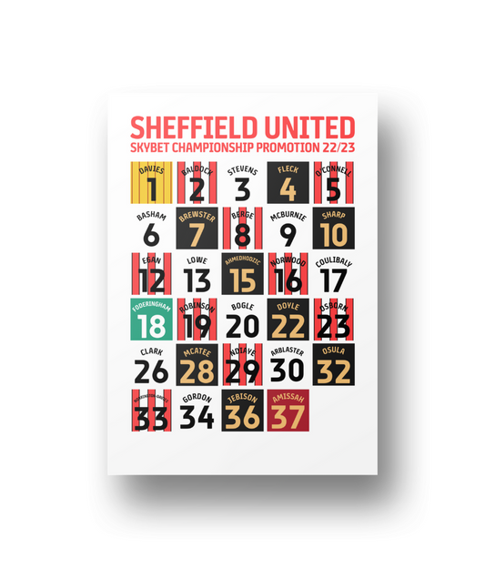 Sheffield United 22/23 Squad - Print
