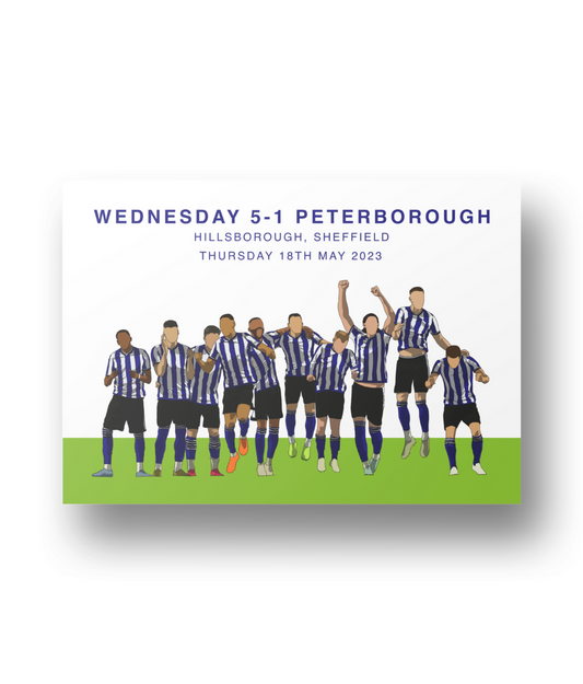 Sheffield Wednesday vs. Peterborough United 22/23 Celebrations - Print