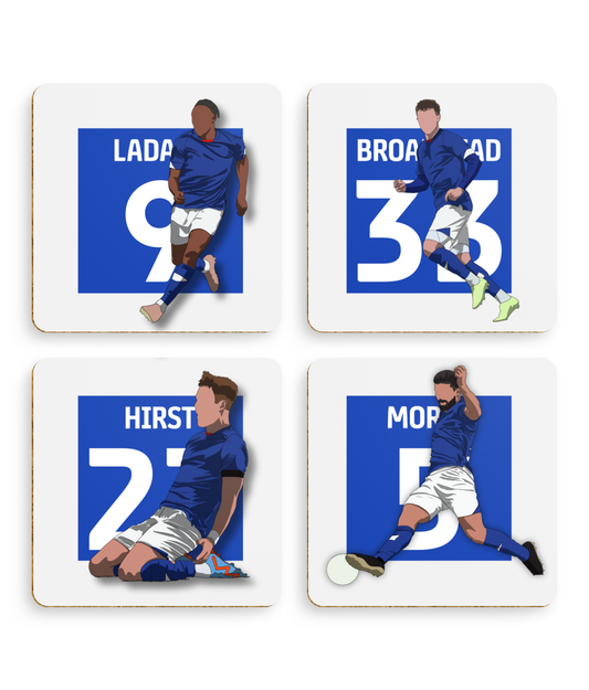 Ipswich Town (Ladapo, Broadhead, Hirst & Morsy) - Pack of Four Coasters
