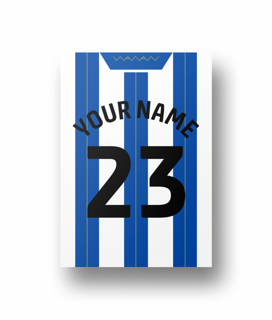 Personalised Sheffield Wednesday 23/24 Home Kit - Print