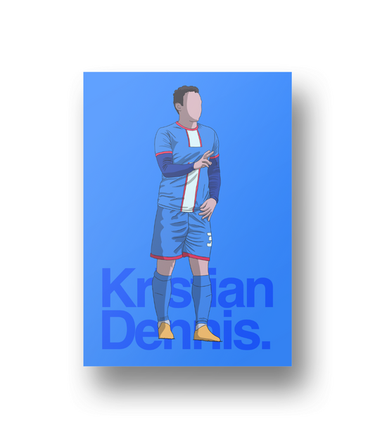Carlisle United Kristian Dennis - Print